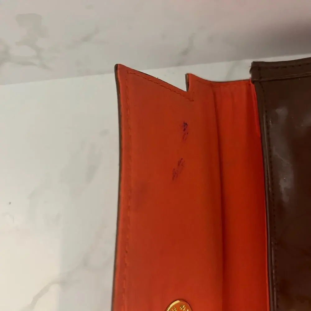 JANIE and JACK Structured Purse Orange‎ and Brown Kids Purse